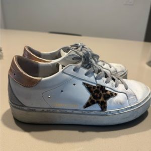 Golden Goose Hi Star Mixed Leather Sneakers